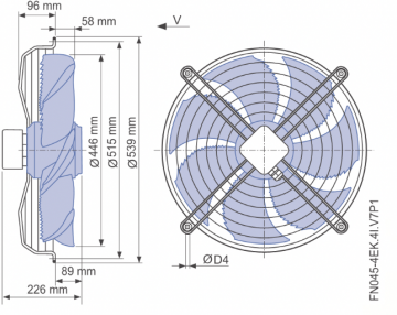 Ventilator axial de aspiratie Ziehl FN045-4EQ.4I.V7P1